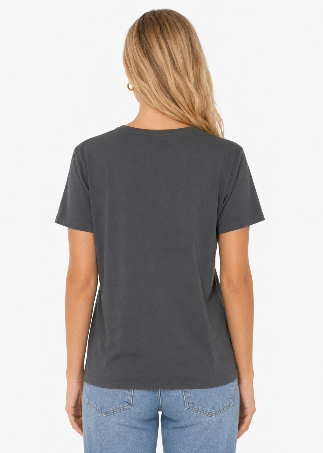 Supima Cotton Deep V-Neck Tee