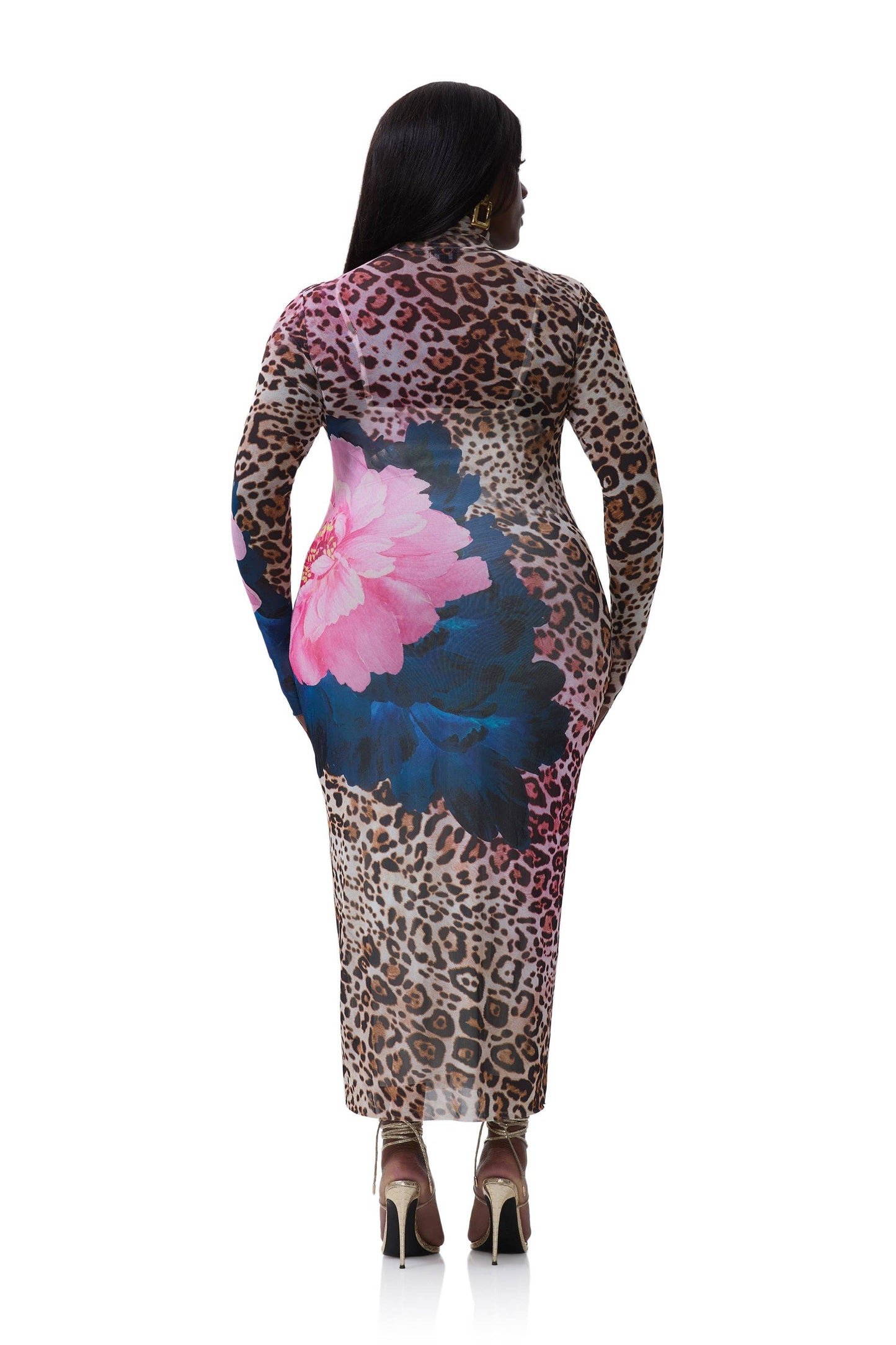 Shelby Dress - Animal Block Peony