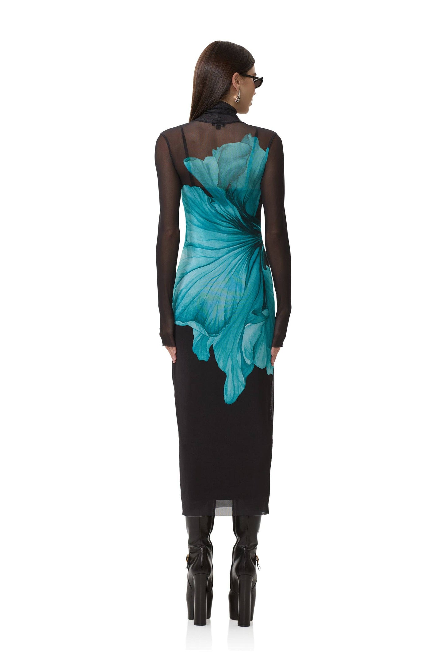 Shelby Dress - Teal Flower