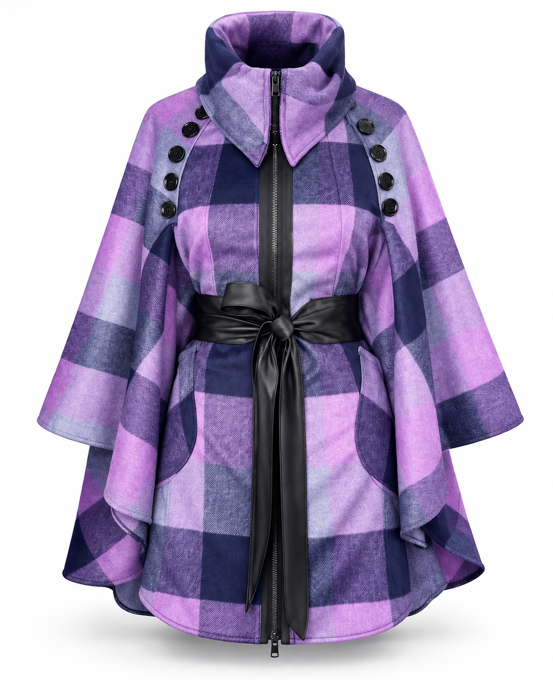 The Amethyst Plaid Magic Cape