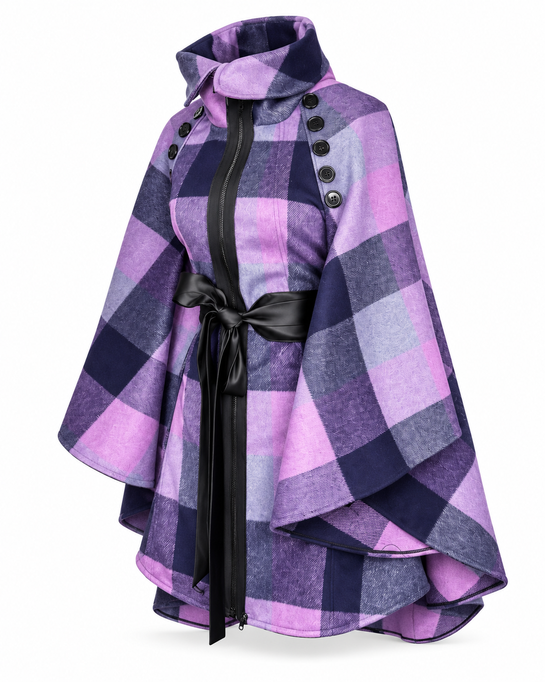 The Amethyst Plaid Magic Cape