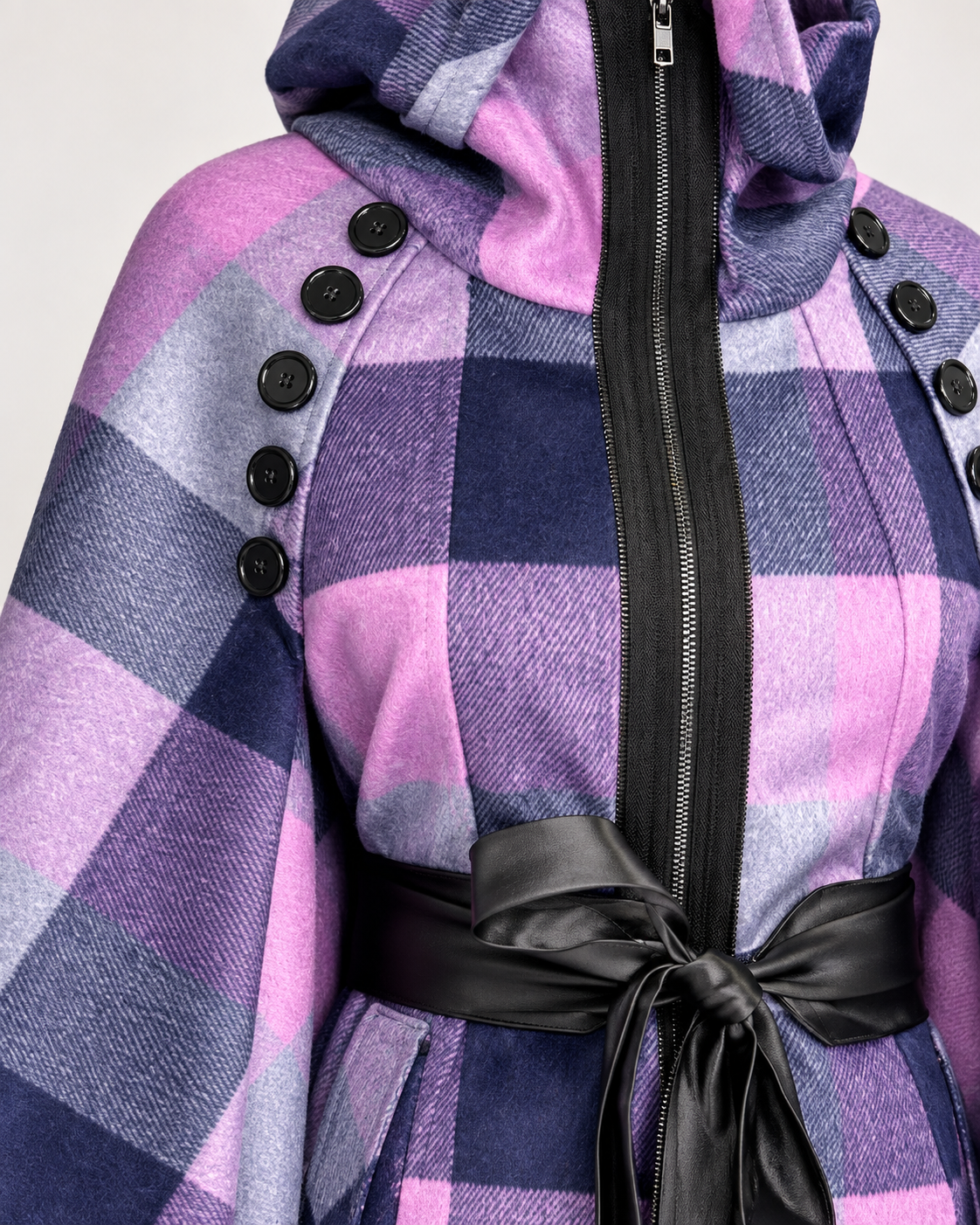 The Amethyst Plaid Magic Cape