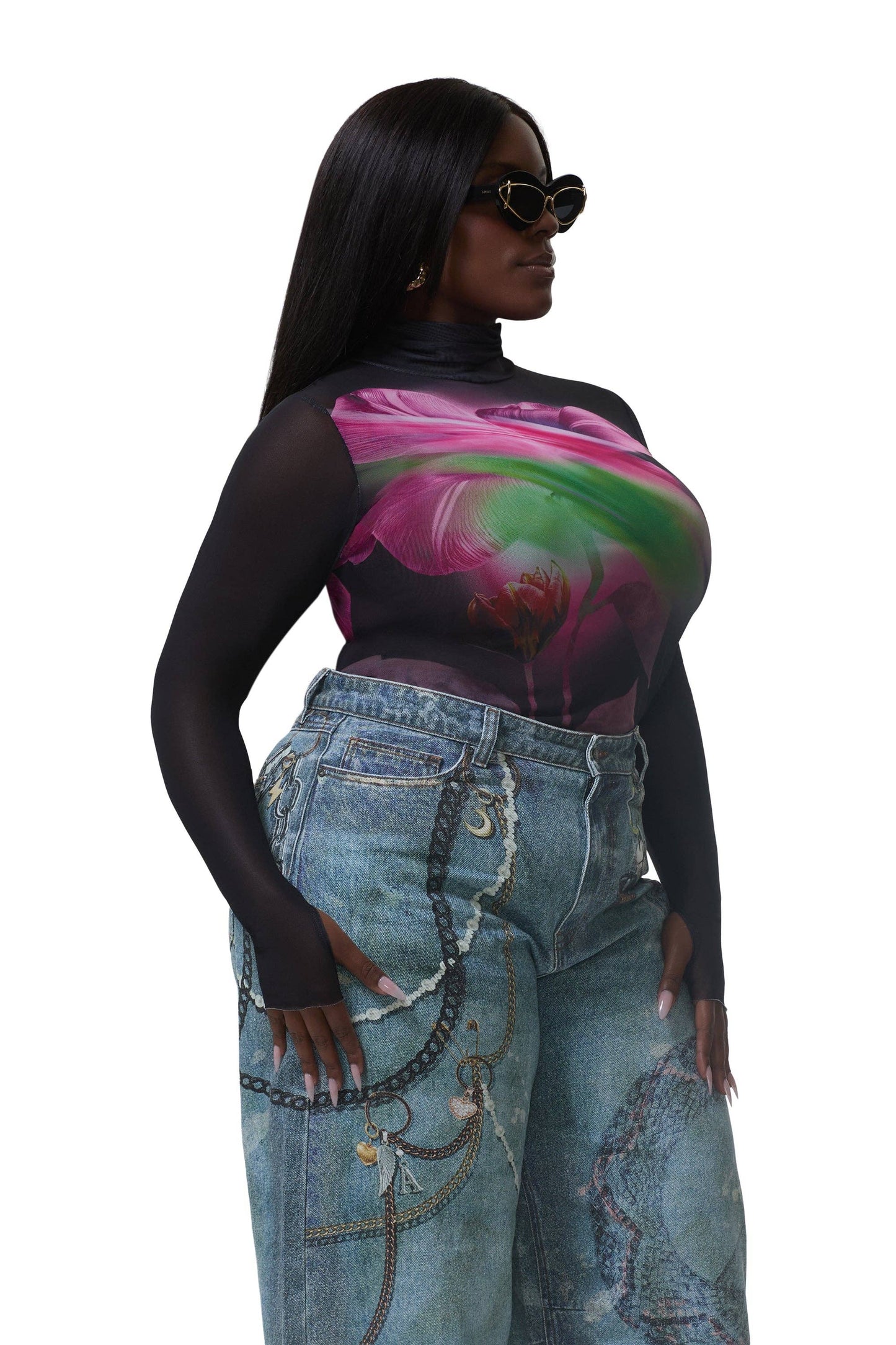 Niki Top - Pink Peony Blur