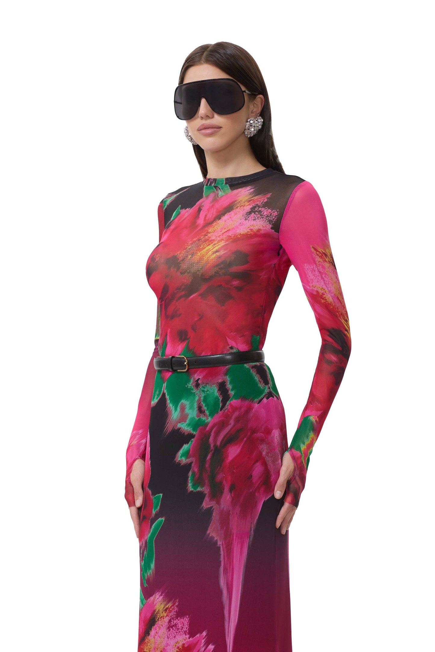 Kadie Top - Pink Blur Blossom