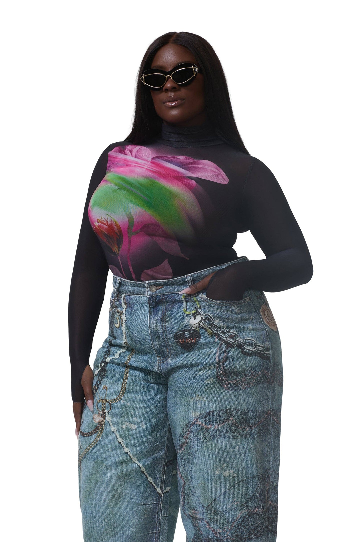 Niki Top - Pink Peony Blur