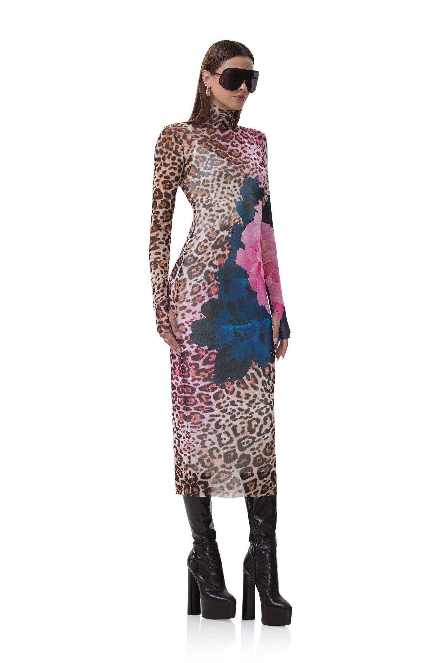 Shelby Dress - Animal Block Peony