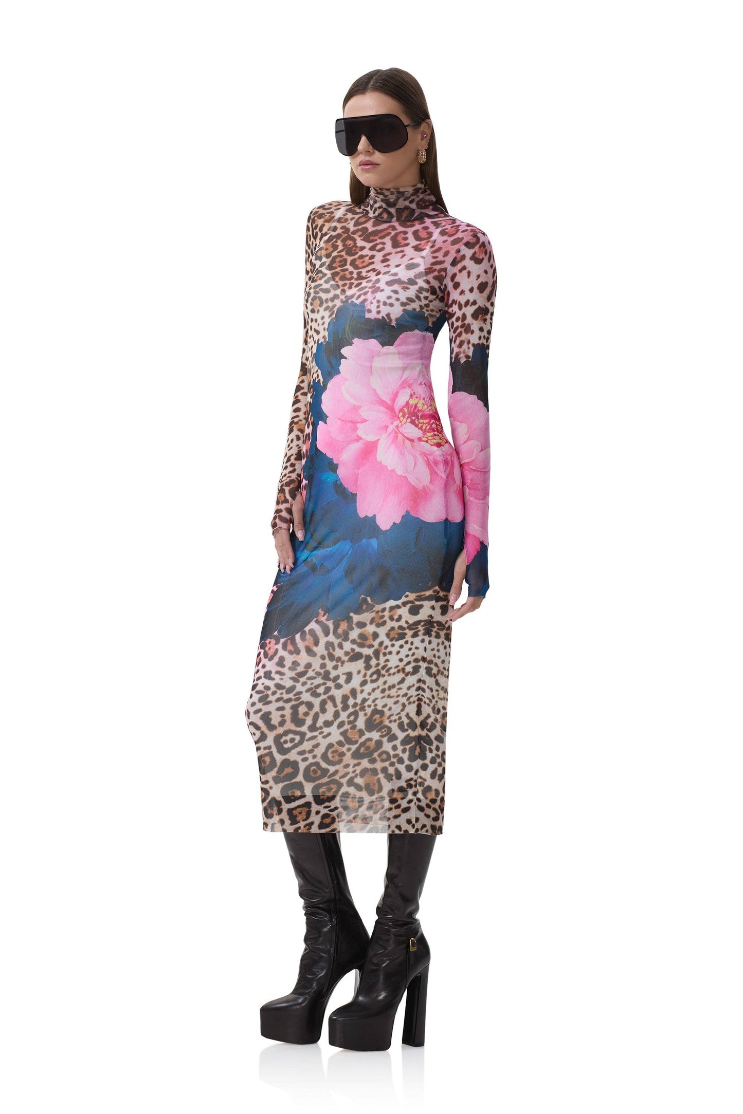 Shelby Dress - Animal Block Peony